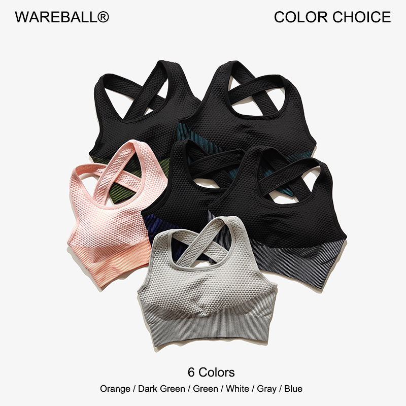 Sports Bra Racerback - WAREBALL 6 색 요가 스포츠 브래지어