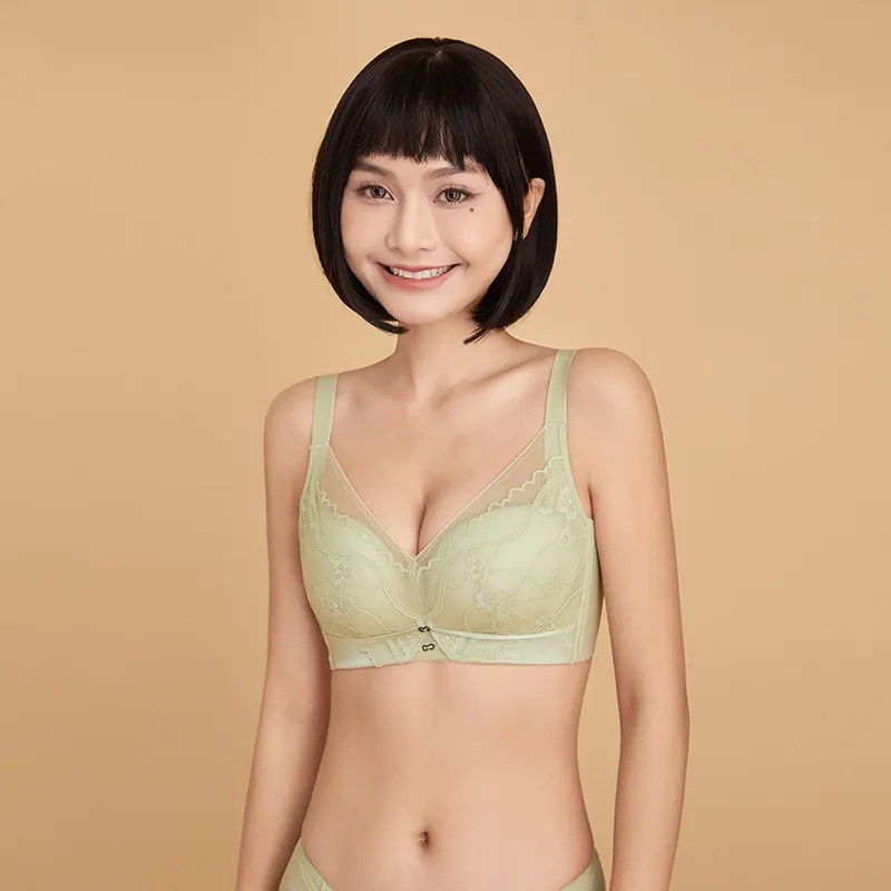 Wirefree Bra Comfort - 여성용 와이어리스 푸쉬업 브라, 세이지 그린