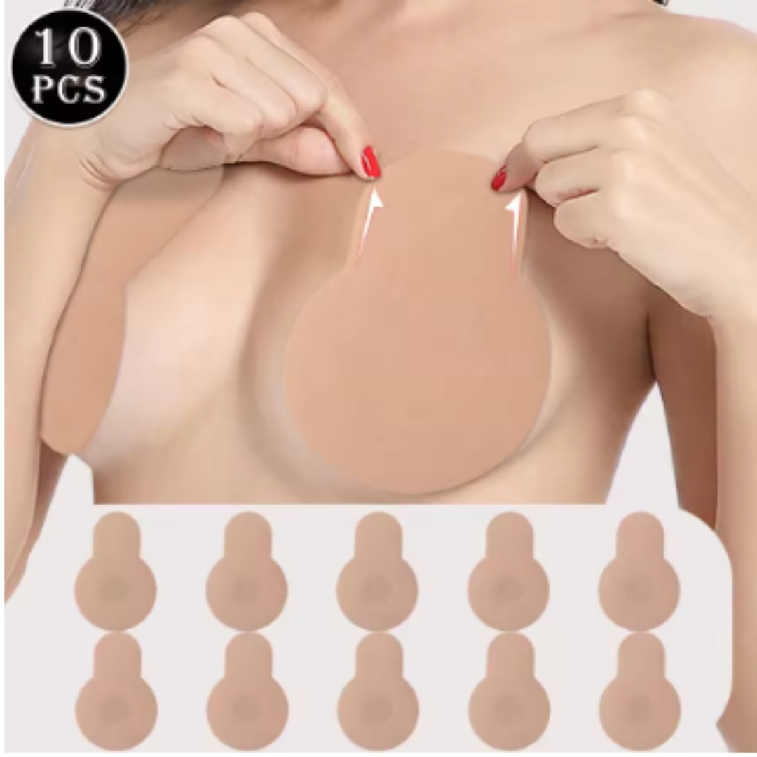 Strapless Bra Adhesive - 여성용 푸쉬업 브라, 접착식 실리콘 소재,