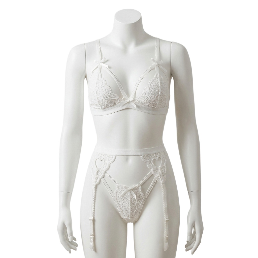 발렌타인데이를 위한 여성용 3종 레이스 란제리 세트:  - Lace Bralette Set 리뷰 및 가격