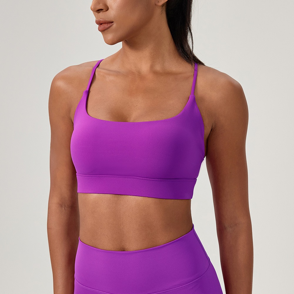 여성의 섹시한 요가 브래지어 크로스 스트랩 통기성 피트 - Sports Bra Racerback 리뷰 및 가격