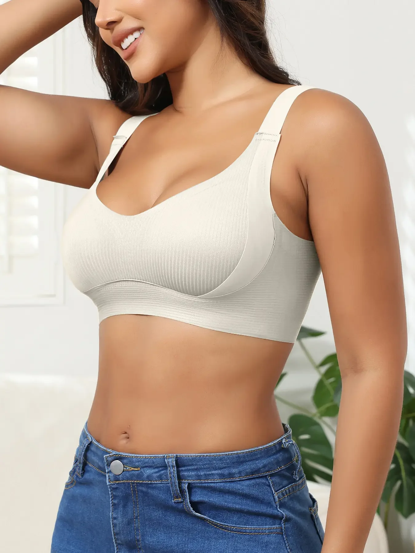 EssElegance FZ 2/4PCS 리브드 푸쉬업  - Full Coverage Bra 리뷰 및 가격