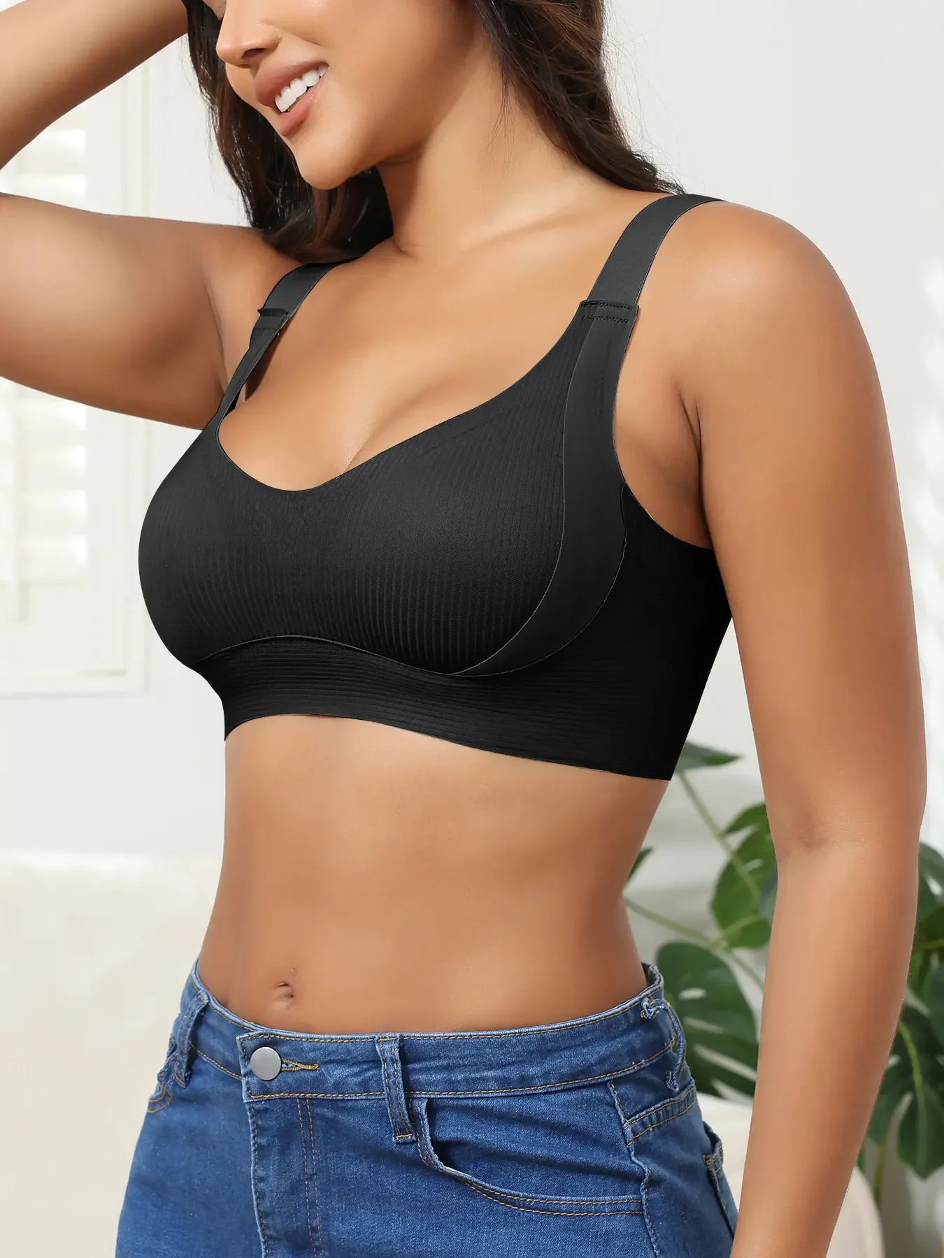 EssElegance FZ 2/4PCS 리브드 푸쉬업  - Full Coverage Bra 리뷰 및 가격
